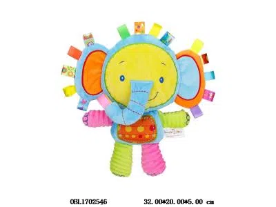 毛绒安抚大象 内置响纸 响铃 BB器 带吊牌_OBL1702546