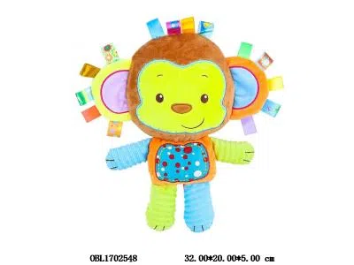 毛绒安抚猴子 内置响纸 响铃 BB器 带吊牌_OBL1702548