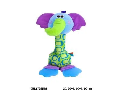 牙胶摇铃大象 内置响纸 响铃 BB器 带吊牌_OBL1702555