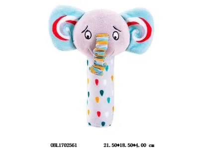 毛绒大象BB棒 头部有摇铃 内置响铃 BB器 带吊牌_OBL1702561