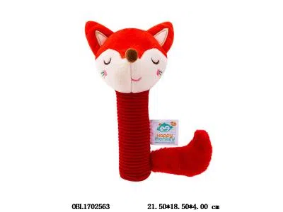 毛绒狐狸BB棒 头部有摇铃 内置响铃 BB器 带吊牌_OBL1702563