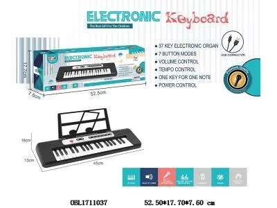37键多功能电子琴带乐谱架 TYPEC连接线 4*AA不包电_OBL1711037
