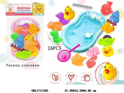 俄文版搪胶动物浴盆套装_OBL1717305