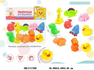 俄文版10只装搪胶动物_OBL1717308