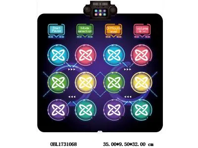 双人跳舞毯带灯光声音 8种单人全屏模式 3种双人PK模式 3个难度等级 3*AA不包电_OBL1731068