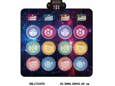 双人跳舞毯带灯光声音 8种单人全屏模式 3种双人PK模式 3个难度等级 3*AA不包电_OBL1731070