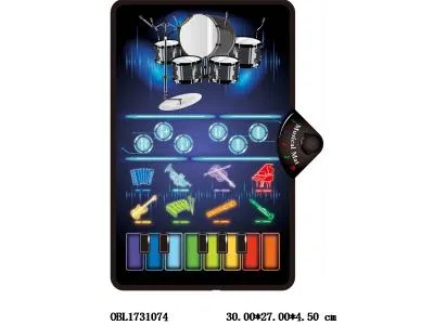 三合一架子鼓乐器演奏毯 带2支鼓棒 3*AA不包电_OBL1731074