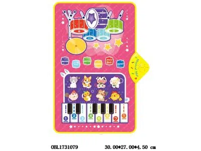 三合一架子鼓动物演奏毯 带2支鼓棒 3*AA不包电_OBL1731079