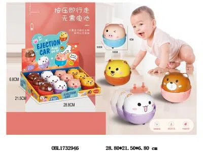 卡通按压动物车 12只装一展示盒 4款混装_OBL1732946