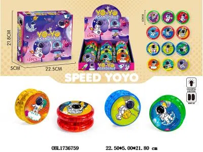 太空主题溜溜球带灯光 2*AG3包电 12粒装一展示盒 4色混装 图案随机_OBL1736759
