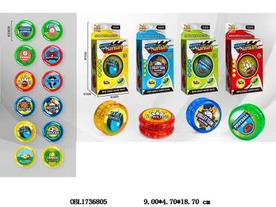 足球溜溜球 双面带七彩灯光 4*AG3包电 4色混装 图案随机_OBL1736805