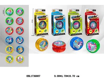 美人鱼溜溜球 双面带七彩灯光 4*AG3包电 4色混装 图案随机_OBL1736807