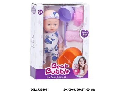 10寸空身公仔浴室套装 配尿盆 主体衣服一款一色_OBL1737505