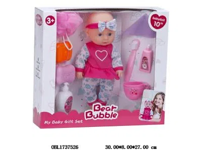 10寸空身公仔浴室套装 主体衣服一款一色_OBL1737526