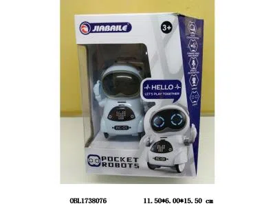 电动口袋机器人带音乐 跳舞 录音 对话 1*AAA不包电 粉/蓝/白混装_OBL1738076