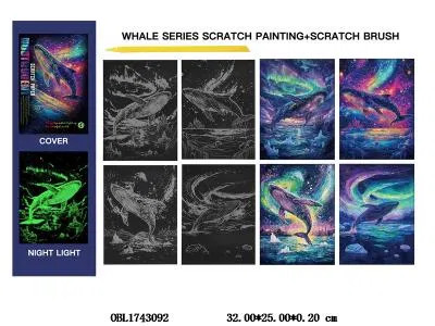 4片装海豚刮刮画套装 夜光_OBL1743092