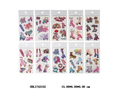 10袋装滑板鞋纹身贴套装 10款混装_OBL1743152