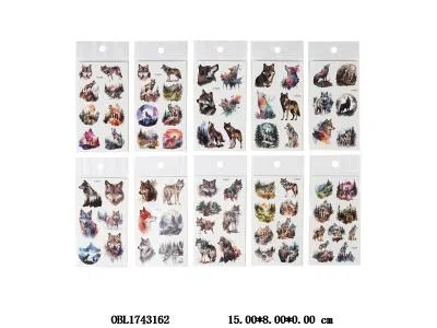 10袋装狼纹身贴套装 10款混装_OBL1743162