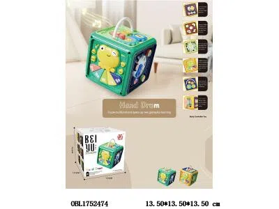 益智早教婴儿多功能六面鼓带灯光音乐故事 3*AAA不包电 2色混装_OBL1752474