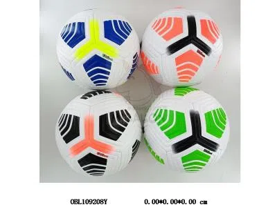 5号3层PU高频足球 420克 4色混_OBL109208Y