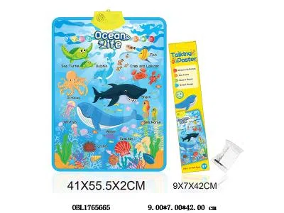 海洋挂图学习机 3*AAA不包电 配1个挂钩 1个螺丝刀 圆形双面胶_OBL1765665