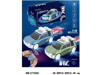 中英文版遥控概念特技车带灯光音乐喷雾 配USB线 车身3.7V锂电池包电 遥控器2*AA无包电 2.4G频率 2色混装_OBL1772581