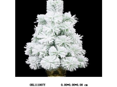 60cm抽芽PET松针积雪树_OBL111007Y