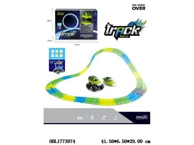 电动夜光轨道车套装带灯光 配USB线 300毫安锂电池包电_OBL1773974