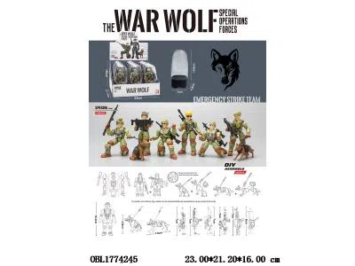 军人军事套装 多款混装 12小盒装1展示盒_OBL1774245