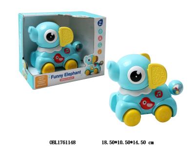 滑行卡通象车带灯光音乐 2*AAA包电_OBL1761148