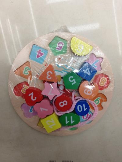 木制穿线时钟 17*17*1.8cm_OBL115341Y