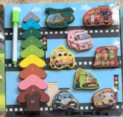 木制交通形状拼板画板  22.5*22.5*0.5cm_OBL115789Y