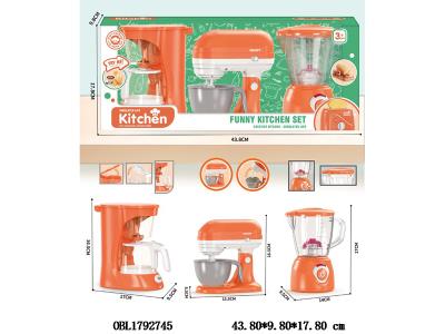 仿真家电组合套装  榨汁机/饮料机/搅拌机各2*AA不包电_OBL1792745