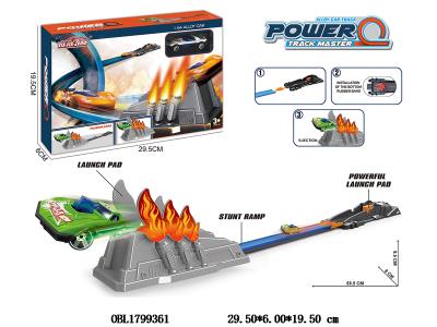 合金弹射烈火赛车轨道套装 配1只合金滑行车_OBL1799361