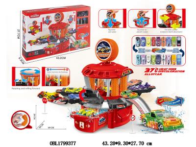 多功能变色消防洗车场套装 配1只变色合金滑行车_OBL1799377