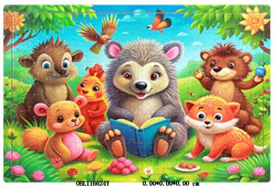 200pcs木质拼图45*30*0.6cm  动物阅读款_OBL116624Y