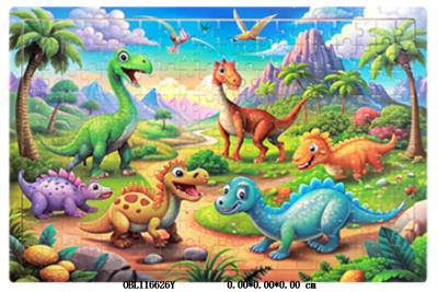 200pcs木质拼图45*30*0.6cm  食草恐龙款_OBL116626Y