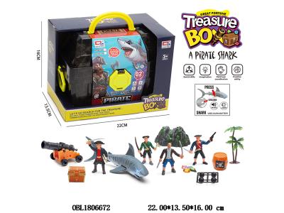 海盗百宝箱套装 鲨鱼带灯光声音 3*AG13包电_OBL1806672