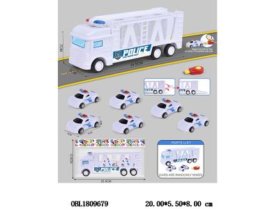 惯性收纳运输车配2只滑行车 1个弹射器 车仔款式随机_OBL1809679