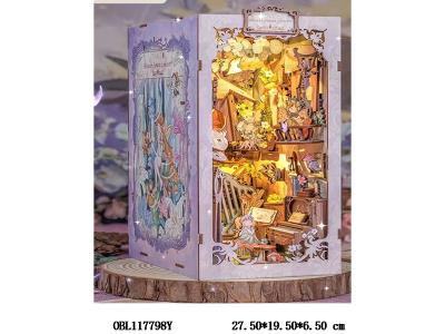 拼装书立 花仙子音乐会 胶水 镊子 电池 锤子 抽拉式防尘片 11x18x23cm_OBL117798Y