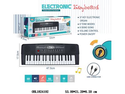 37键多功能电子琴带麦克风 TYPEC连接线 4*AA不包电_OBL1824192