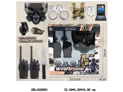 警察套装 对讲机6*AAA不包电 手雷带声音2*AG13包电_OBL1826901