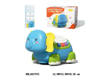 遥控学爬大象带灯光音乐 主体3*AA不包电 遥控器1*CR2025包电_OBL1827375