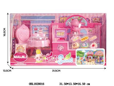 迷你甜品店套装配搪胶实心公仔_OBL1828016