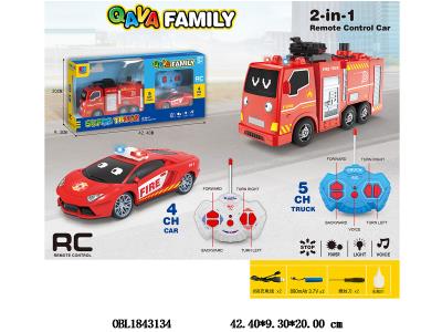 5通遥控车带灯光音乐 配1只4通遥控车 配2*USB线 车身各3.7V锂电池包电 遥控器各2*AA不包电_OBL1843134