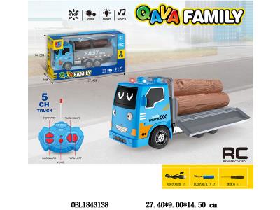 5通遥控小货车套装带灯光音乐 配USB线 车身3.7V锂电池包电 遥控器2*AA不包电_OBL1843138