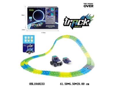 电动夜光轨道车套装 3*AAA不包电_OBL1848233