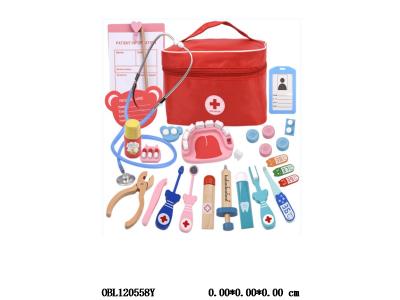 布袋木制医生玩具套装_OBL120558Y