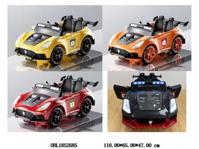 电动汽车 带灯光音乐 车身铅酸电池包电 遥控2*AAA不包电3色混装_OBL1852685