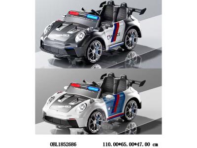 电动警车 带灯光音乐 车身铅酸电池包电 遥控2*AAA不包电3色混装_OBL1852686